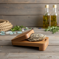 Oyster Clamp with Rustic Seaside Kitchen Background